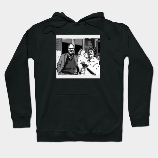 Artist and her Grandparents Vintage 1972 Hoodie by ellenhenryart